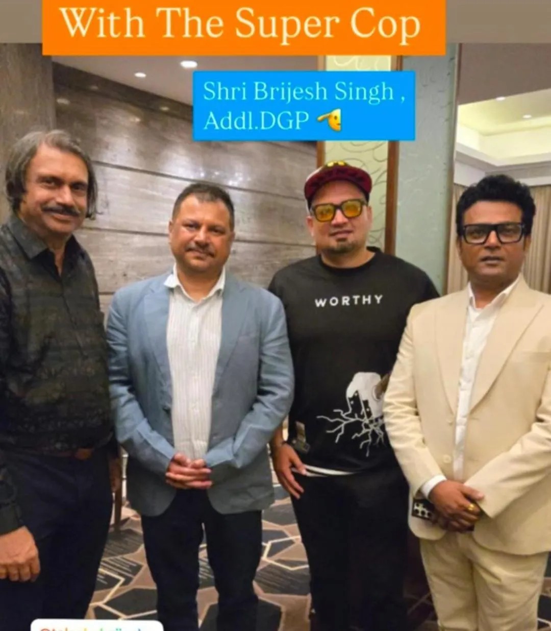 Addnl DGP Brijesh Singh-Sir with Chaitanya P, Swaroop B and Navin P.