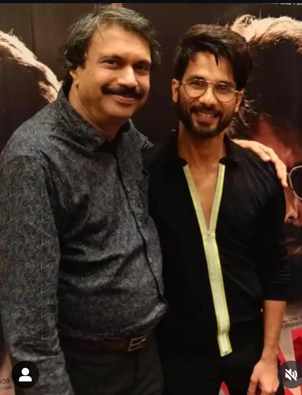 Shahid Kapoor ( right) with sr,journalist Chaitanya Padukone