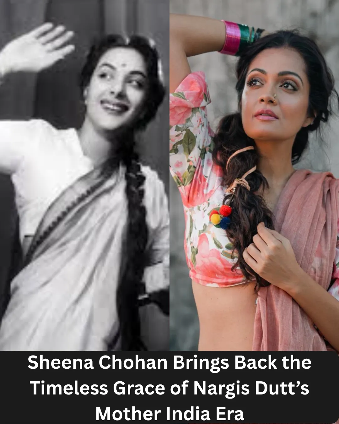 Sheena Chohan Channels Nargis Dutt in Saree