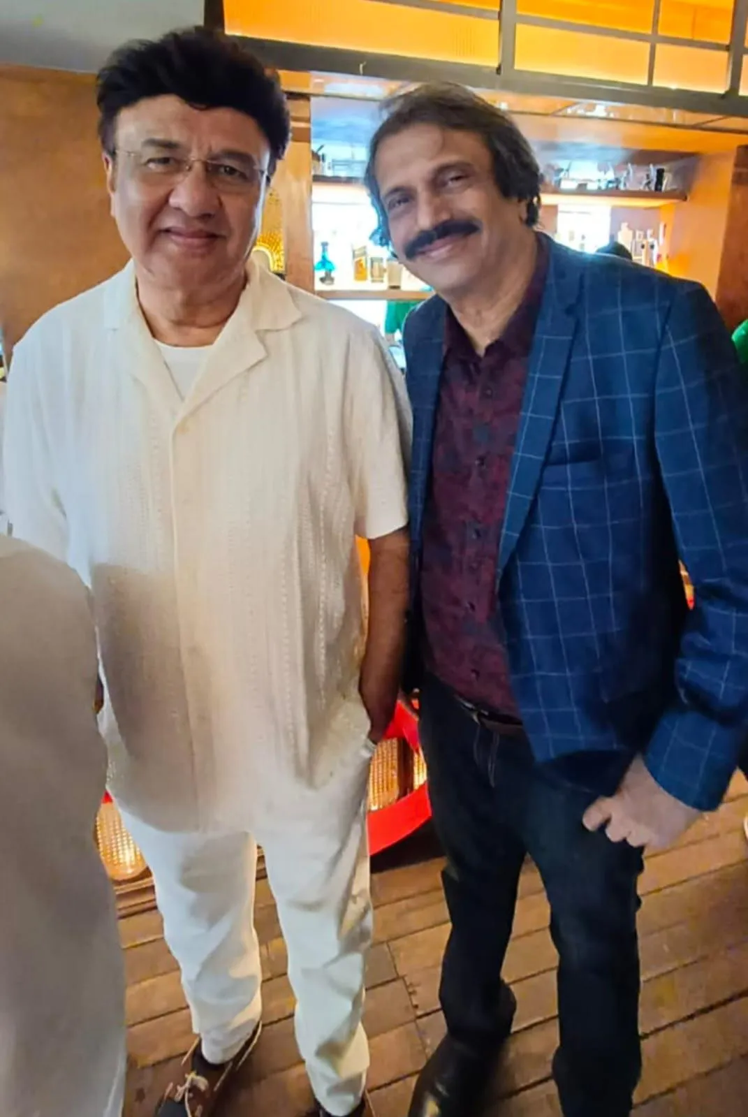 Composer Anu Malik with sr journalist Chaitanya Padukone