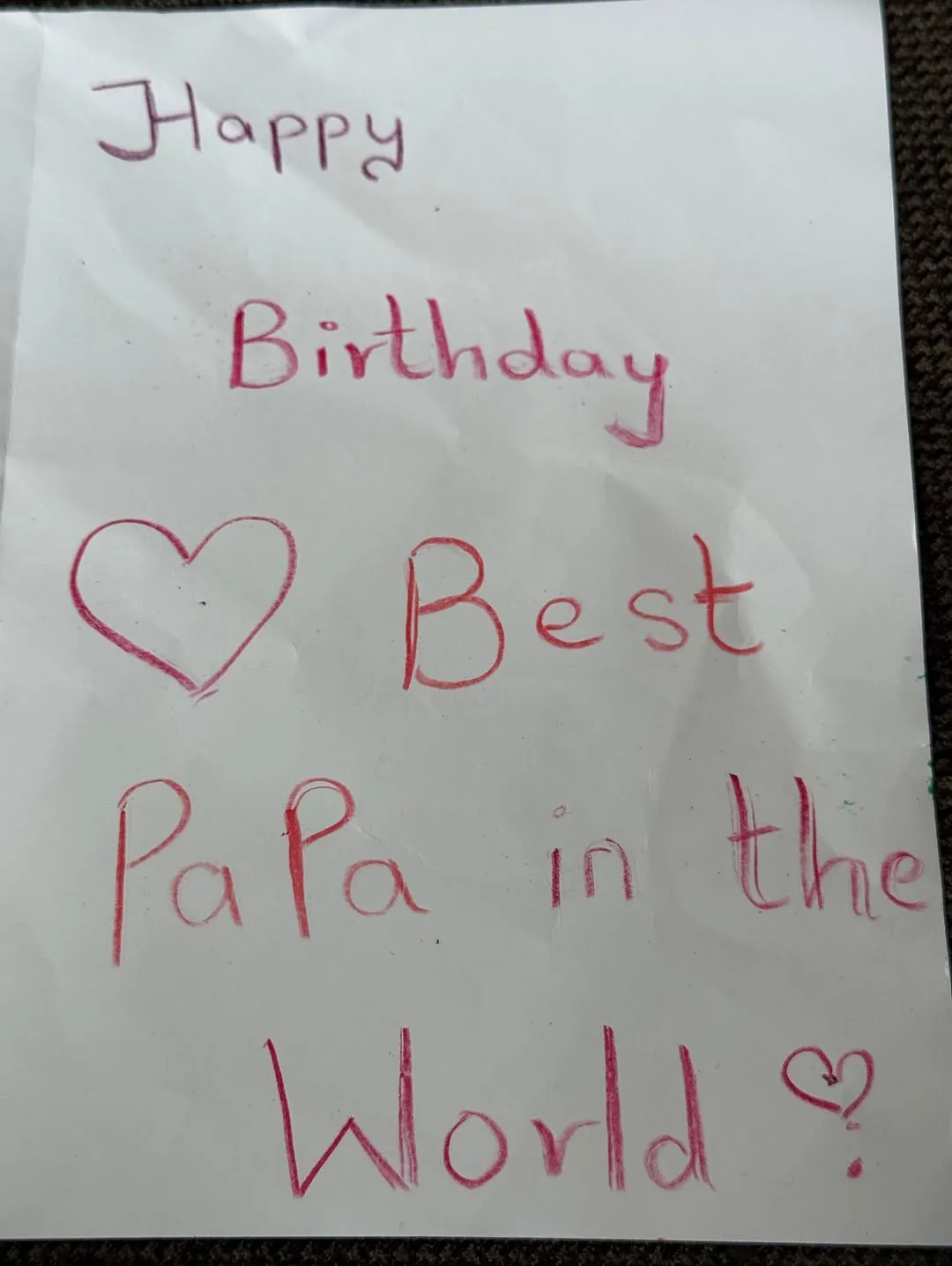Happy birthday, best papa in the world.