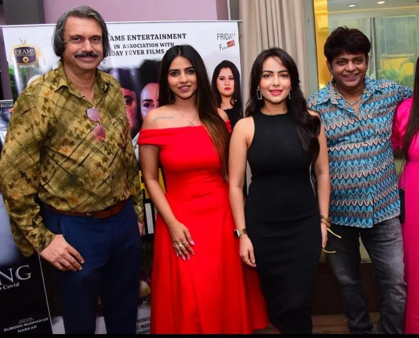 Chaitanya Padukone with star-actors Dhwani Pawar, Aanchal Munjal and VIP