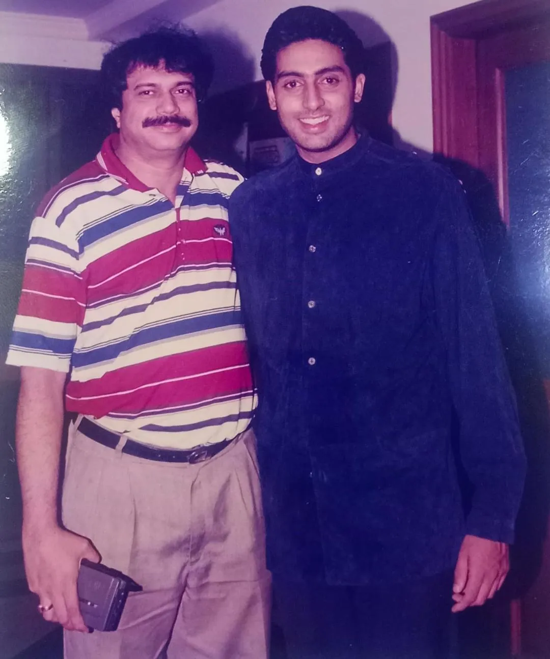 Flashback memories --Abhishek Bachchan (right) with film journalist Chaitanya Padukone