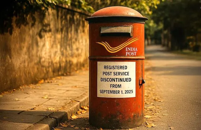 On September 1, 2025, India Post’s “Registered Post Service” will officially be shut down.
