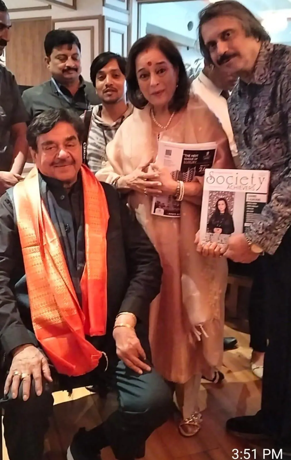 Mega-star M.P. Shatrughan Sinha, Punam Sinha and sr journalist Chaitanya Padukone