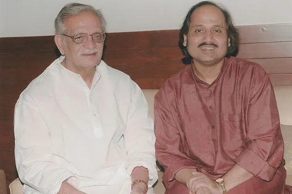 Pt Ronu Majumdar with Gulzar ji