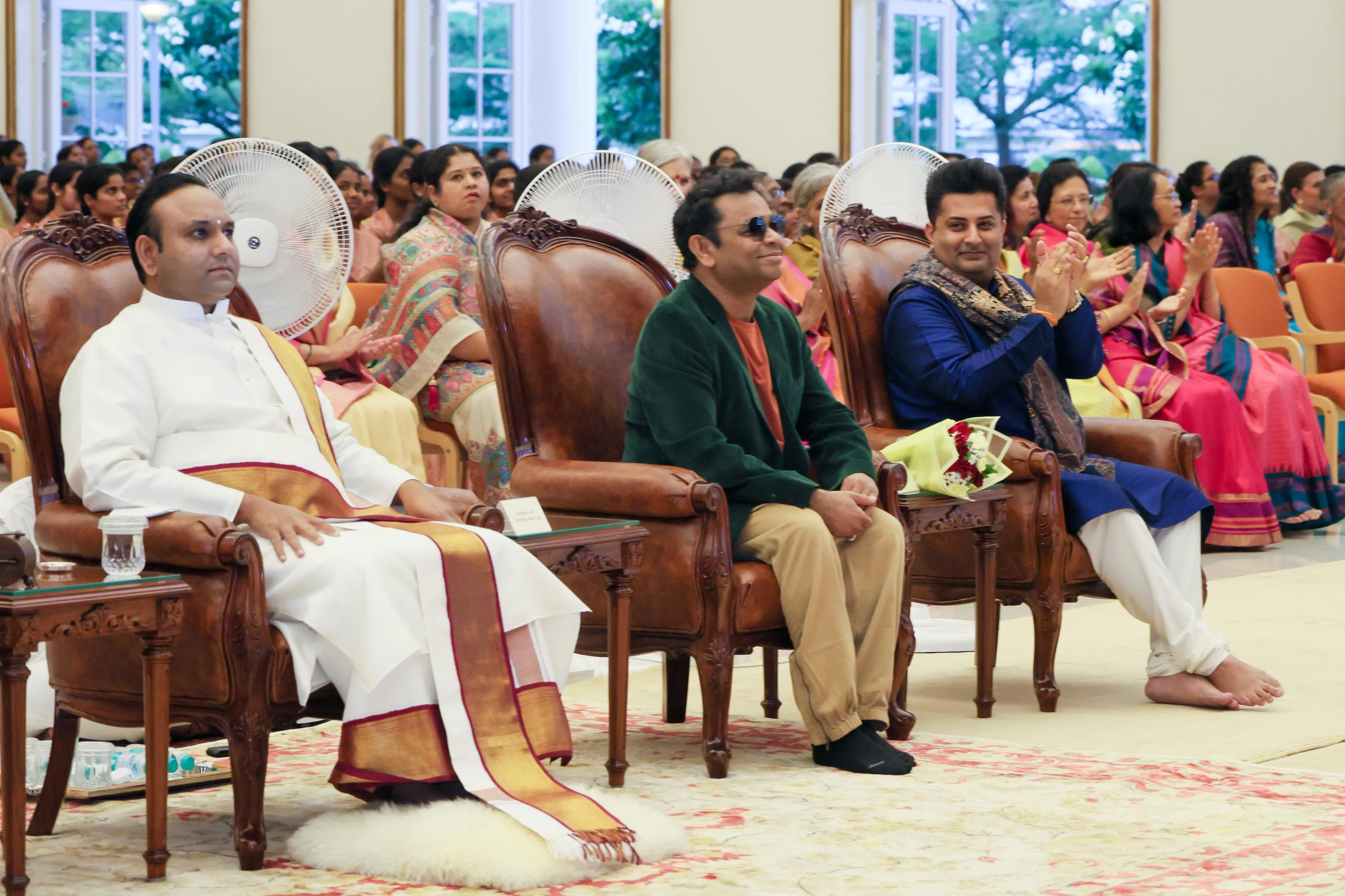 A R Rahman Visits Sathya Sai Grama (1)