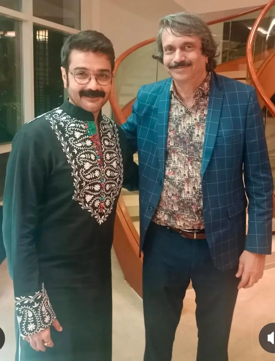 Bengali cinema superstar Prosenjit-Da with sr journalist Chaitanya Padukone