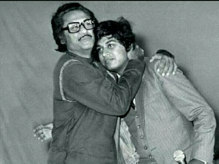 Kishore kumar with Amit kumar.