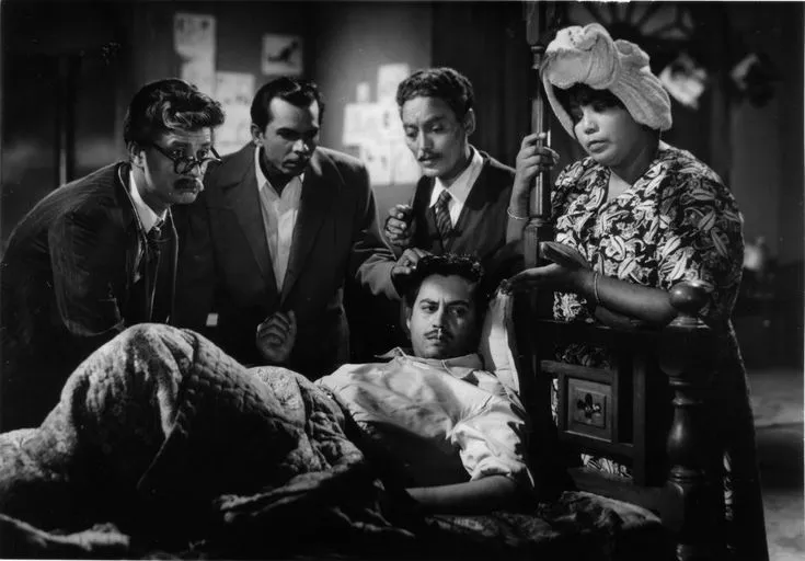 Guru Dutt, Johnny Walker & Tun Tun - Mr. & Mrs. 55 (1955)
