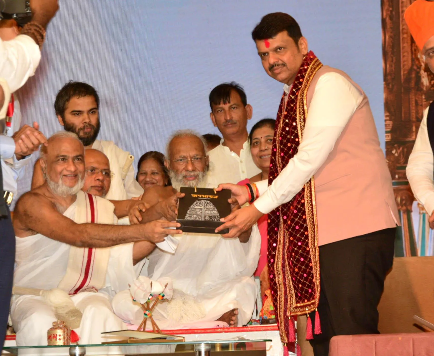 Devendra Fadnavis with Maharaj Ji