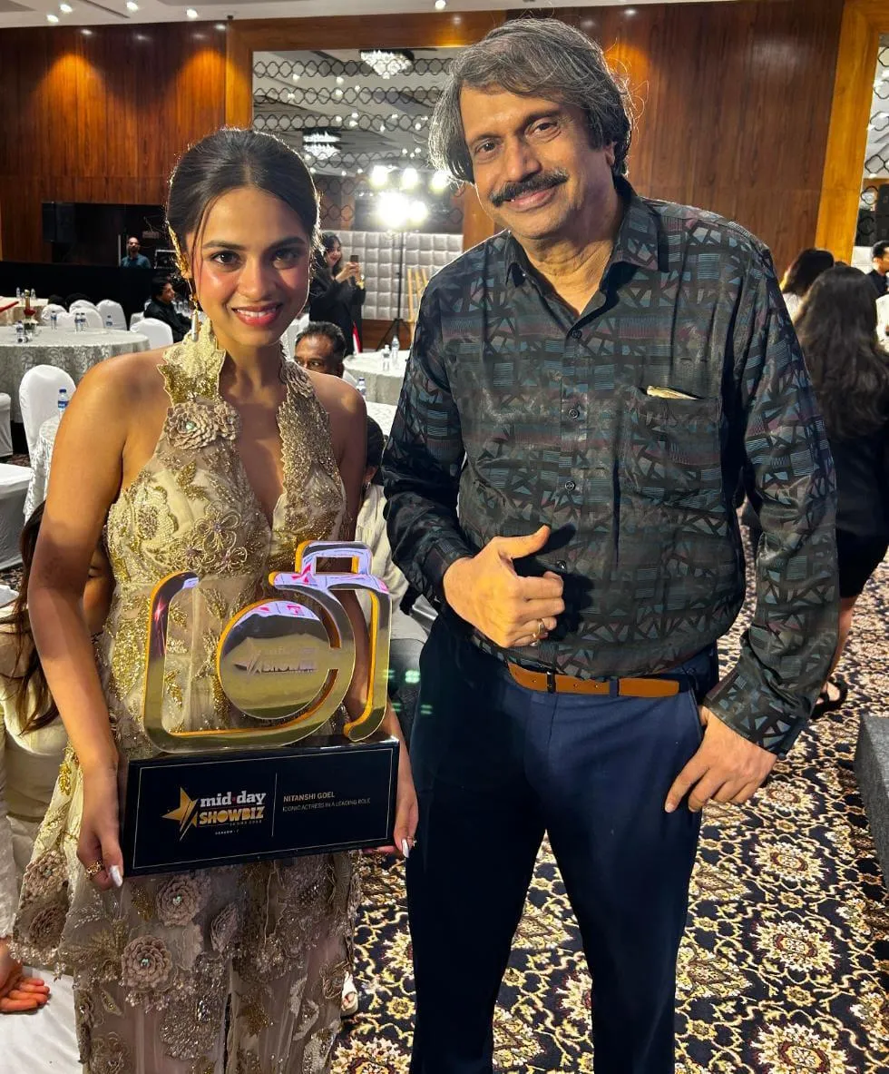 Laapataa Ladies heroine Nitanshi Goel with journalist Chaitanya Padukone