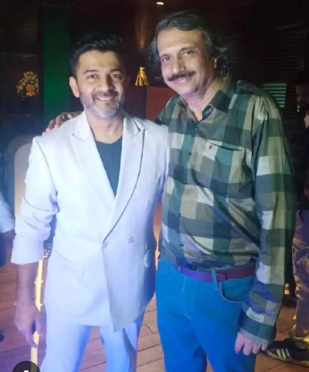 Composer Sachin (of Sachin-Jigar) with ( right) film-journalist Chaitanya Padukone