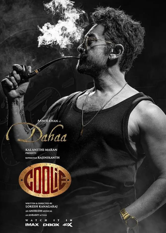 Poster of South movie 'Coolie' ---  Aamir Khan cameo