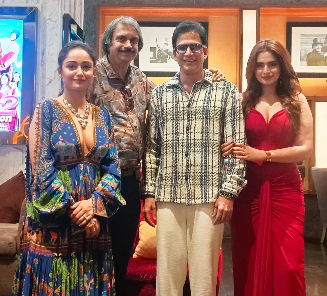 KKKPK-2-Dir Anukalp Goswami with Chaitanya Padukone, Ayesha Khan and Tridha Choudhury