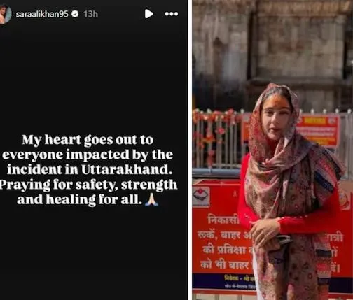  Sara simply wrote, "My heartfelt condolences to all those affected by this incident in Uttarakhand. 