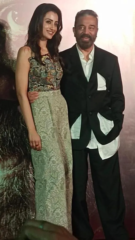 Heroine Trisha Krishnan with evergreen Kamal Haasan