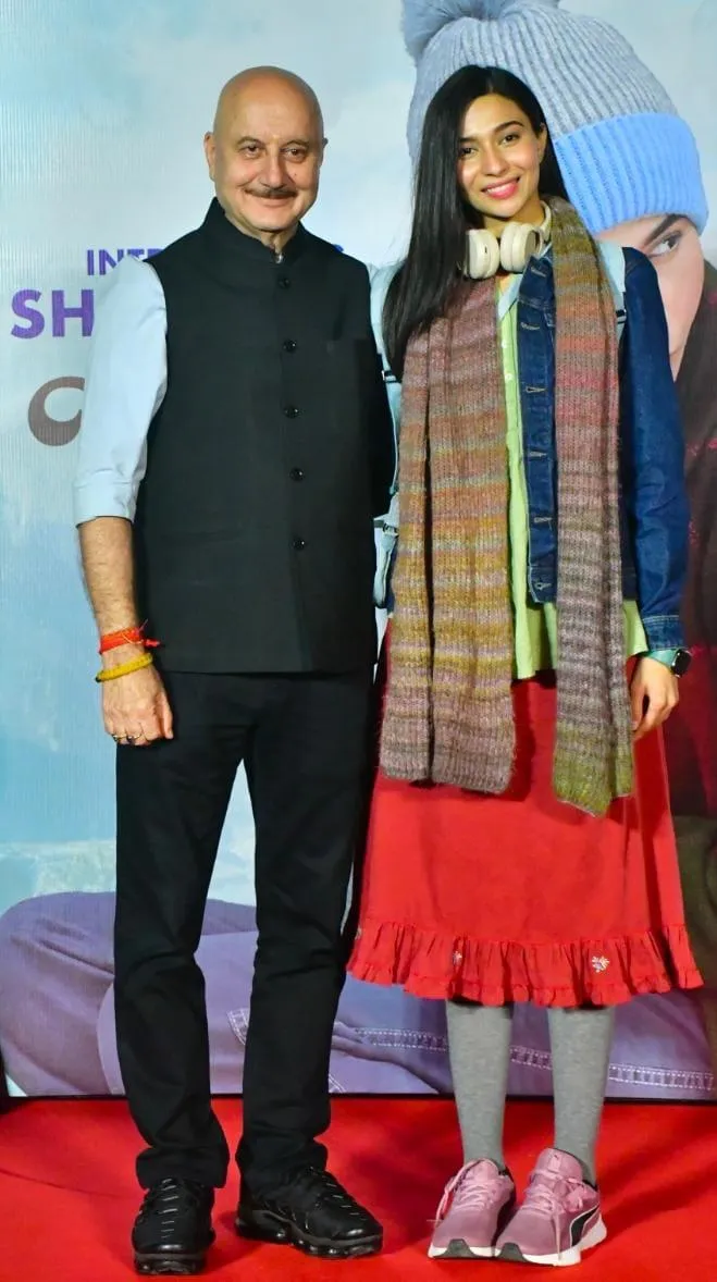 Director Anupam Kher with his star-discovery Shubhangi