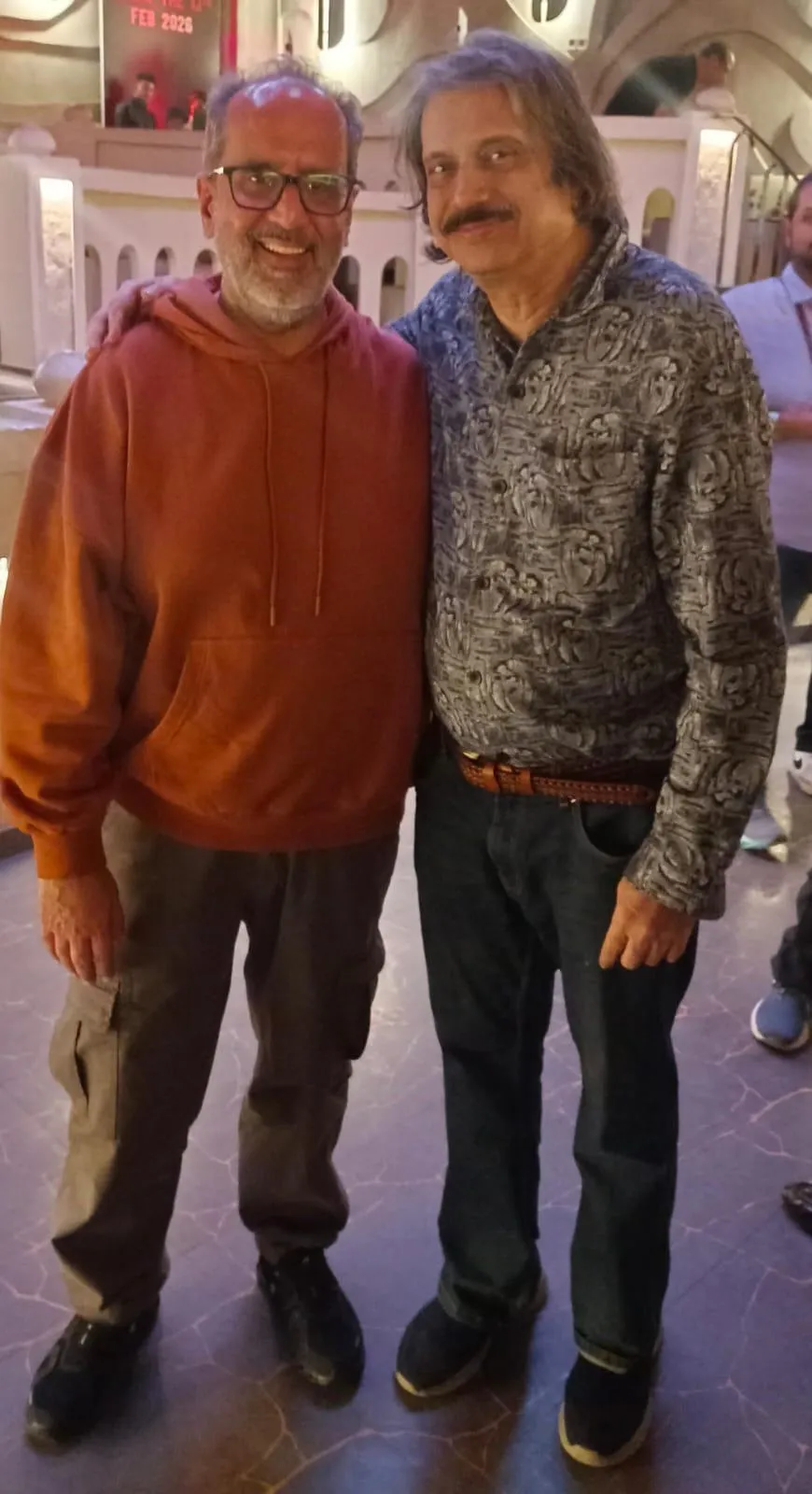 Producer Anand L Rai with sr journalist Chaitanya Padukone