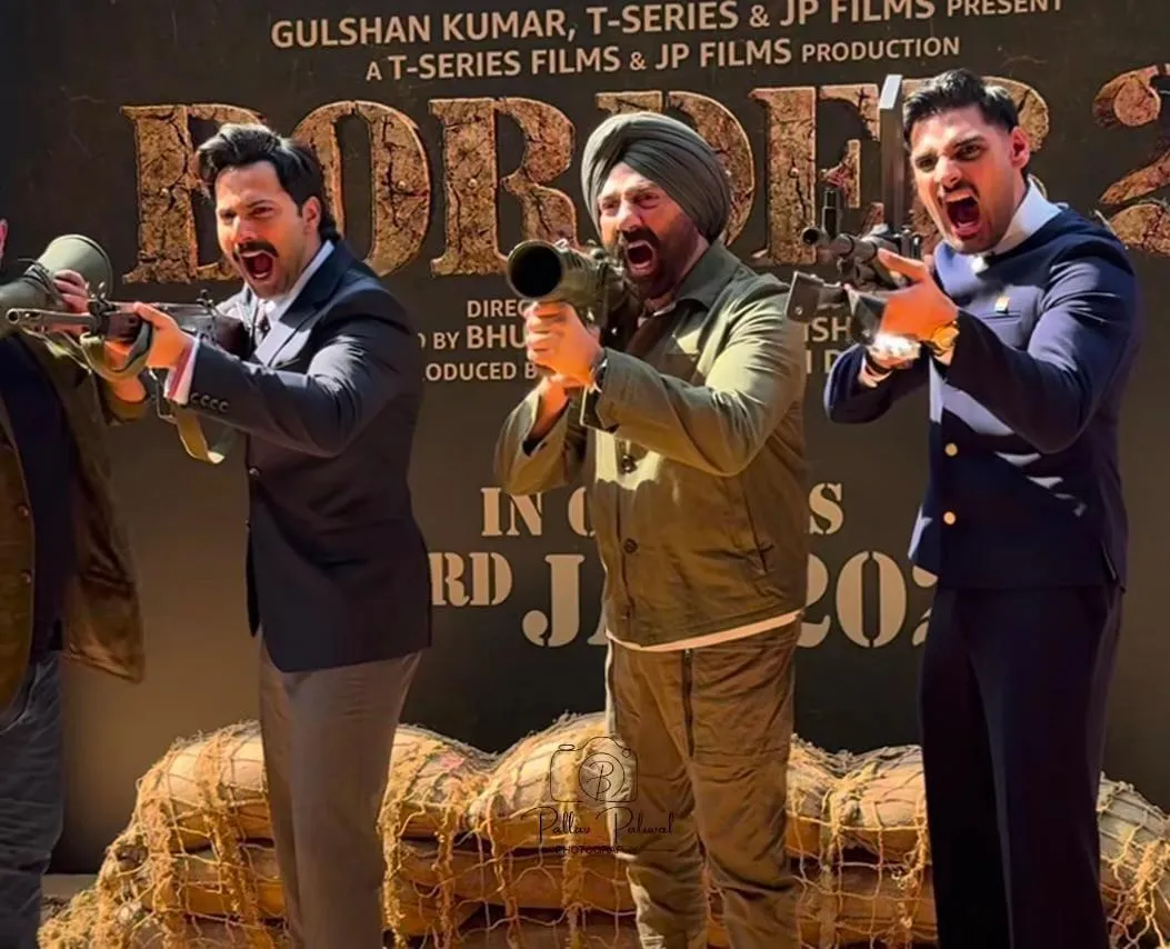 Border-2 Shooting stars-Sunny Deol with Varun Dhawan and Ahan Shetty