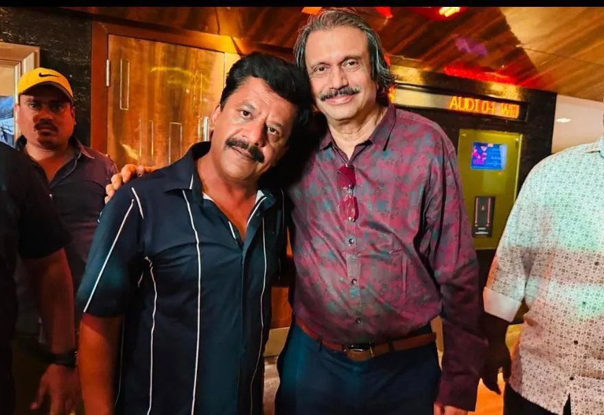 Super-actor Upendra Limaye with sr journalist Chaitanya Padukone