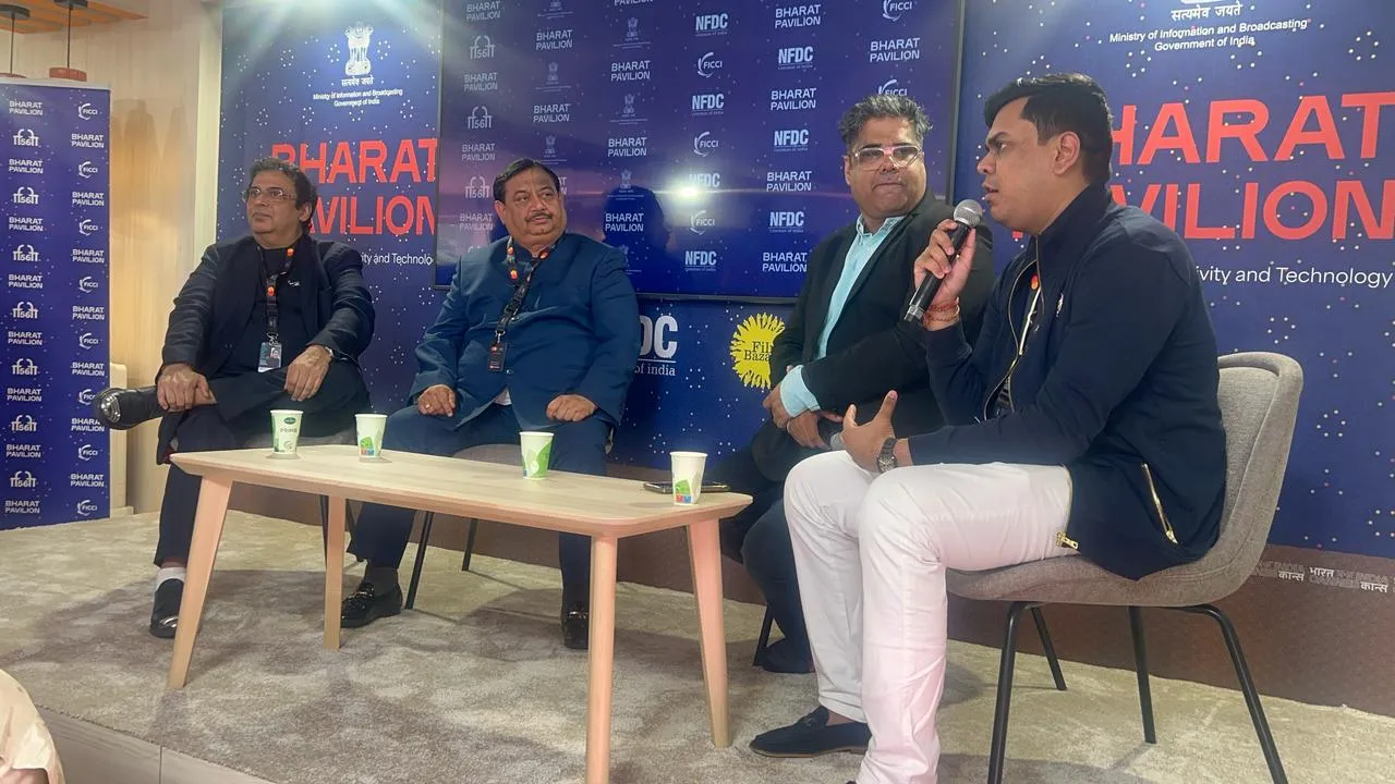 Mr Rajat Agrawal COO Ultra Media and Entertainment speaking at a panel in Cannes 2025