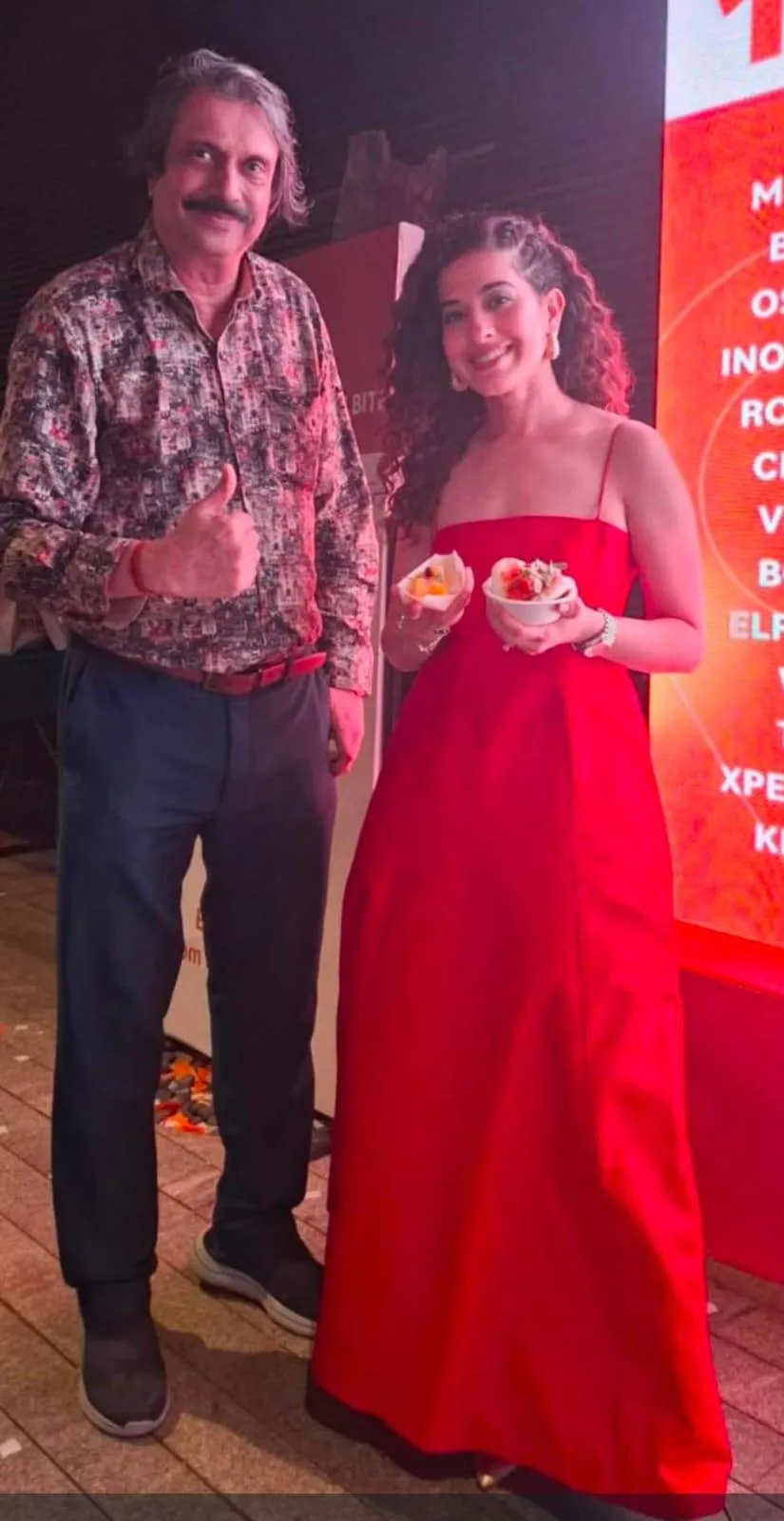 Curly Tales fame Kamiya Jani ( right) with Chaitanya Padukone
