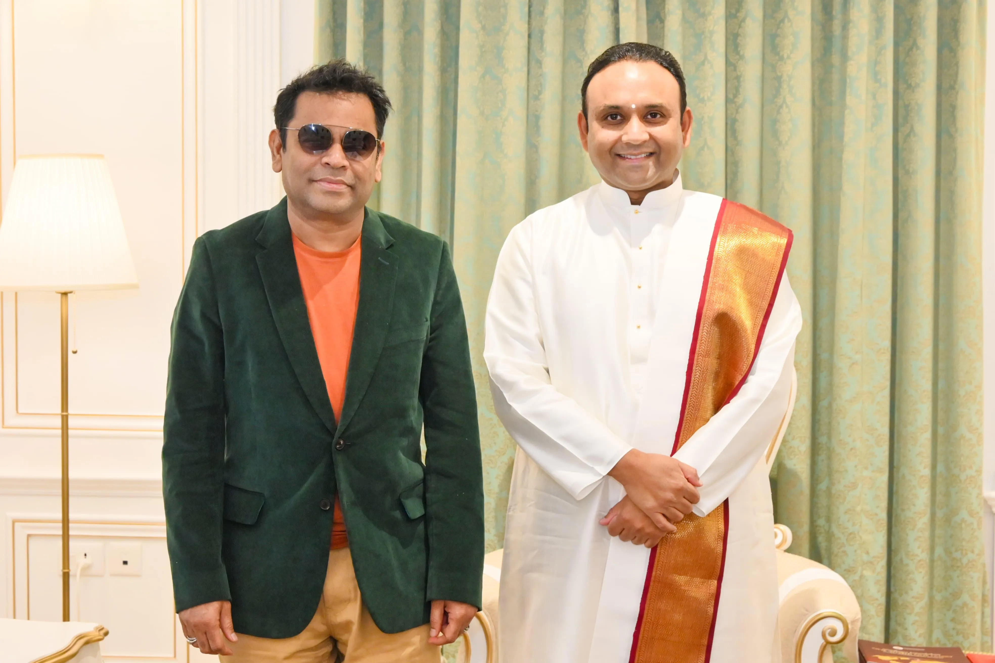 A R Rahman Visits Sathya Sai Grama (2)