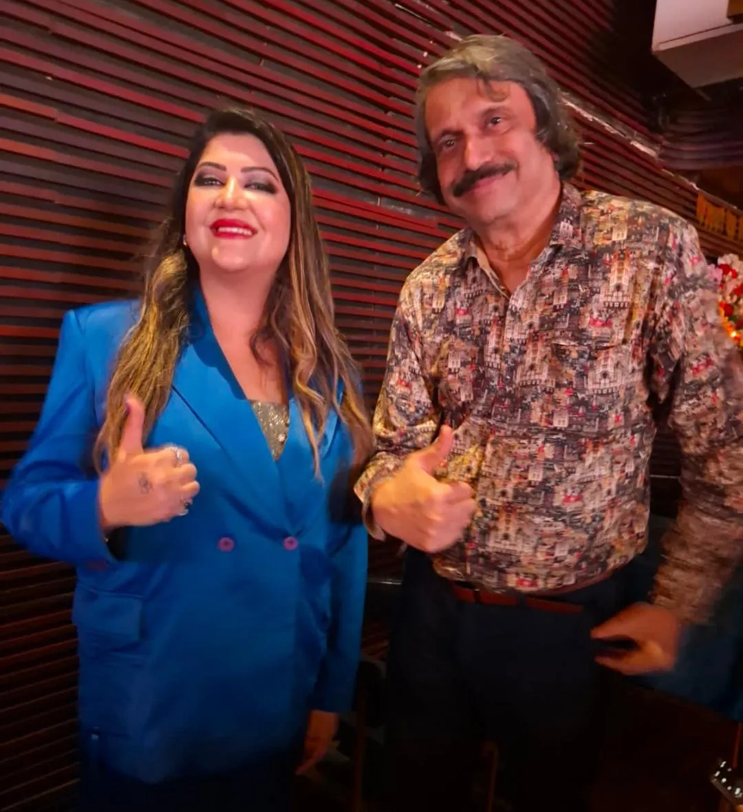 Aksha Kamboj with sr journalist Chaitanya Padukone