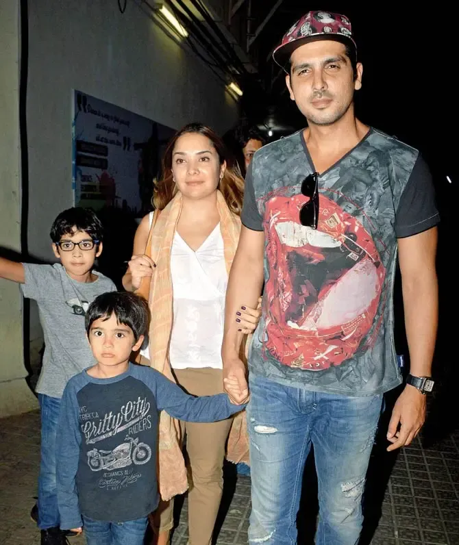 Spotted: Zayed Khan with wife Malaika and sons Zidaan, Aariz