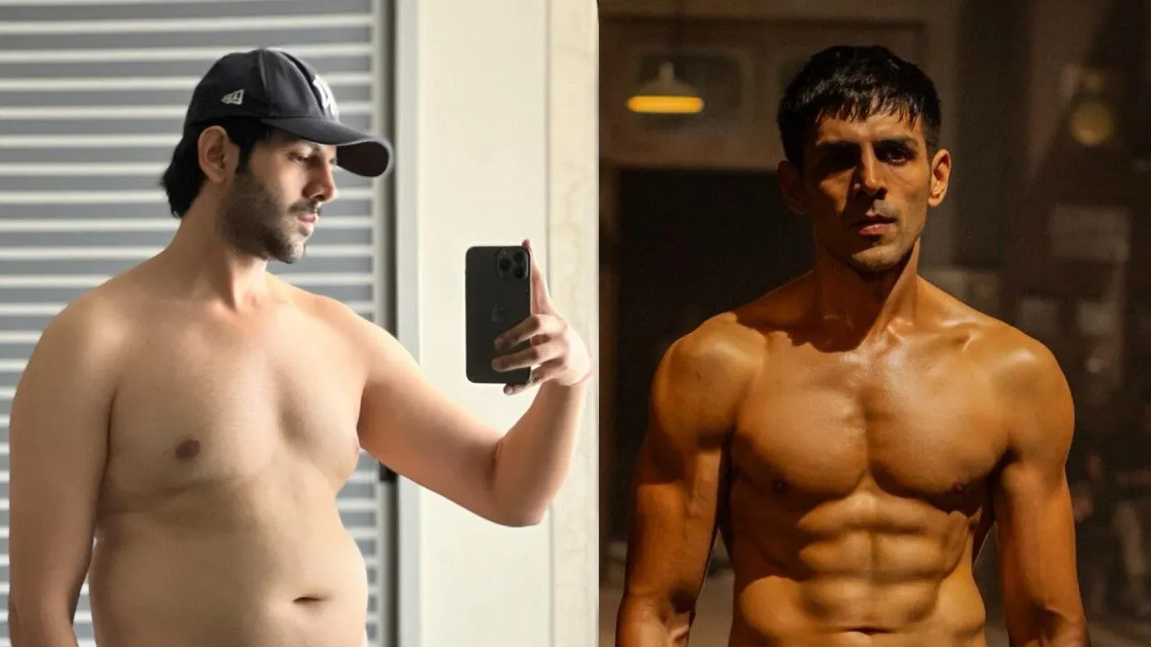 Chandu Champion Kartik Aaryan shares pic of his drastic transformation -  India Today