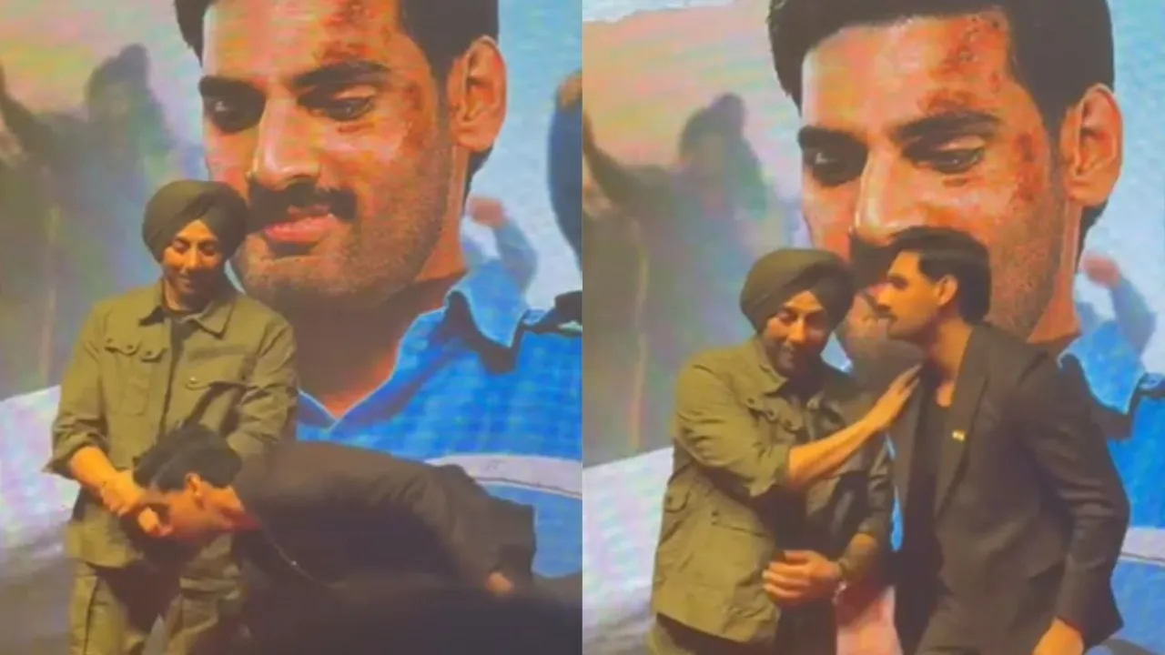 Ahan Shetty touches Sunny Deol's feet at Border 2 song launch. Watch video  - India Today