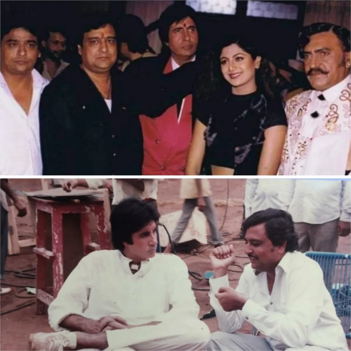 KC Bokadia: Amitabhji and K.C.BOKADIA during shooting AAJ KA ARJUN.  SUPER HIT FILM. Than LAL BADSHAH. HAPPY BIRTHDAY SIRJI