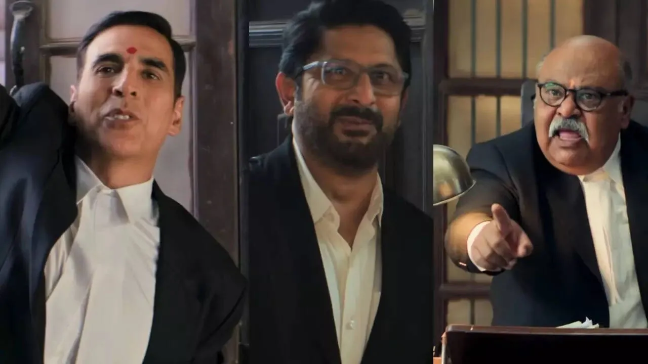'Jolly LLB 3' teaser: Akshay Kumar and Arshad Warsi's hilarious face-off in  the courtroom leaves Judge Saurabh Shukla in trouble | Hindi Movie News