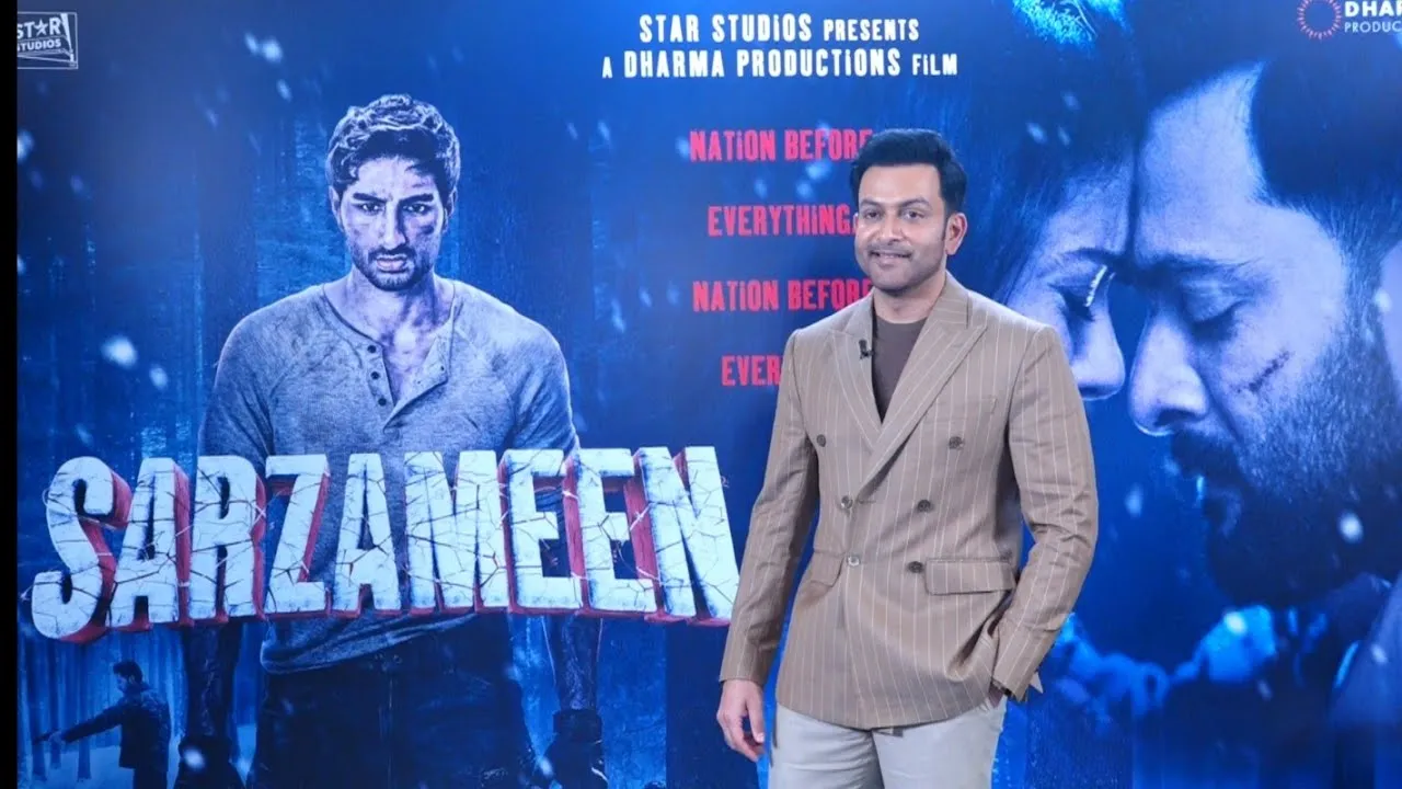 Prithviraj Sukumaran And Director Kayoze Irani Promoting 'Sarzameen'