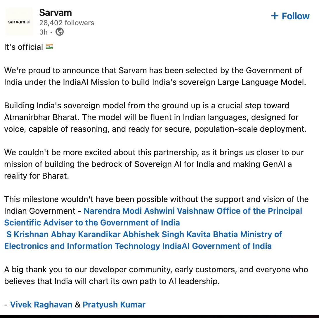 Sarvam AI