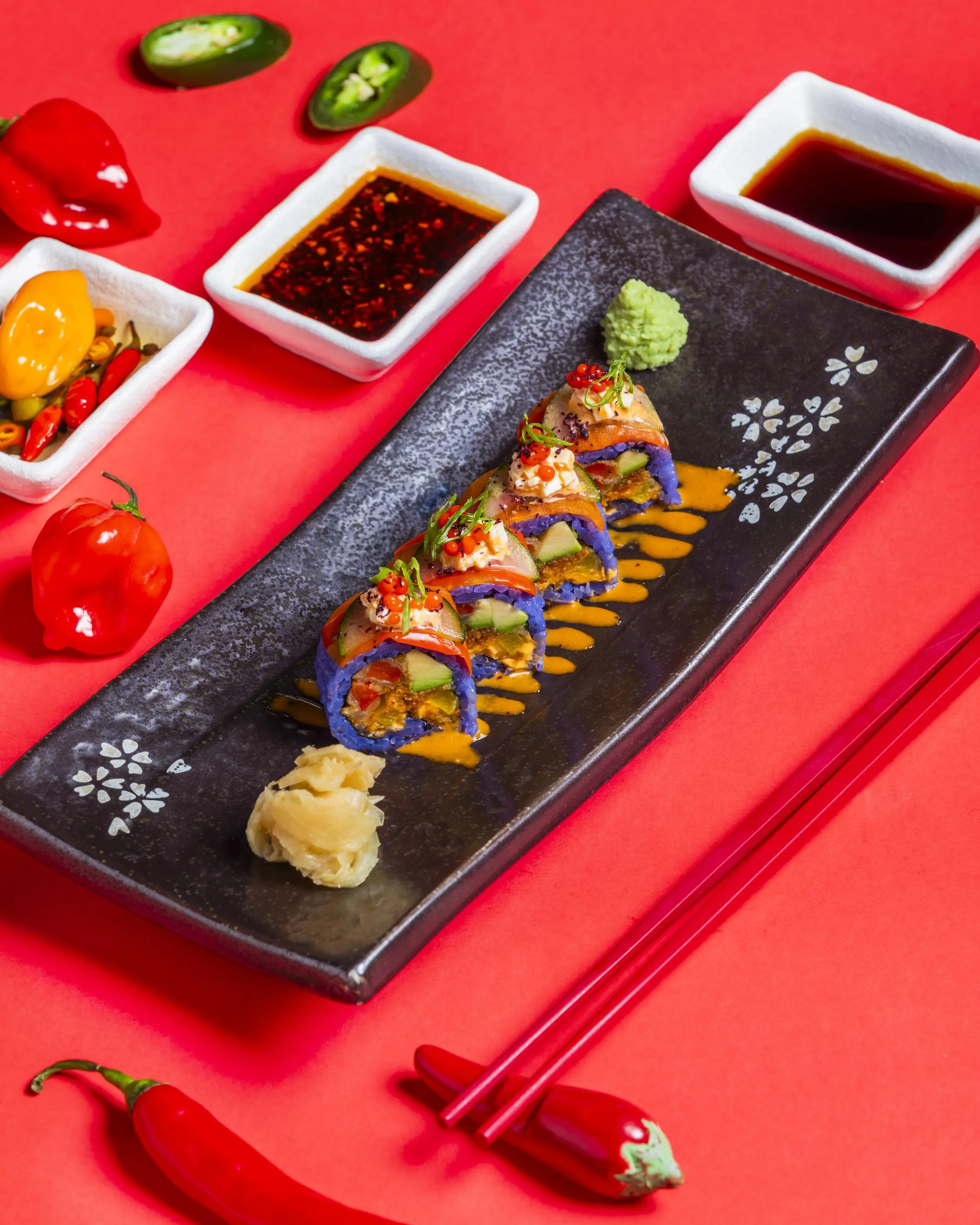 Spicy Blue Rice Habanero Roll