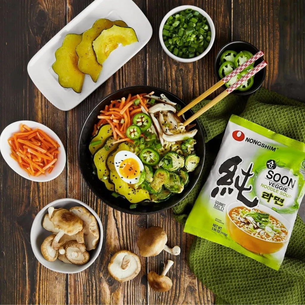 Nongshim Soon Veggie Savory Vegan Ramen Noodles, 10 India | Ubuy
