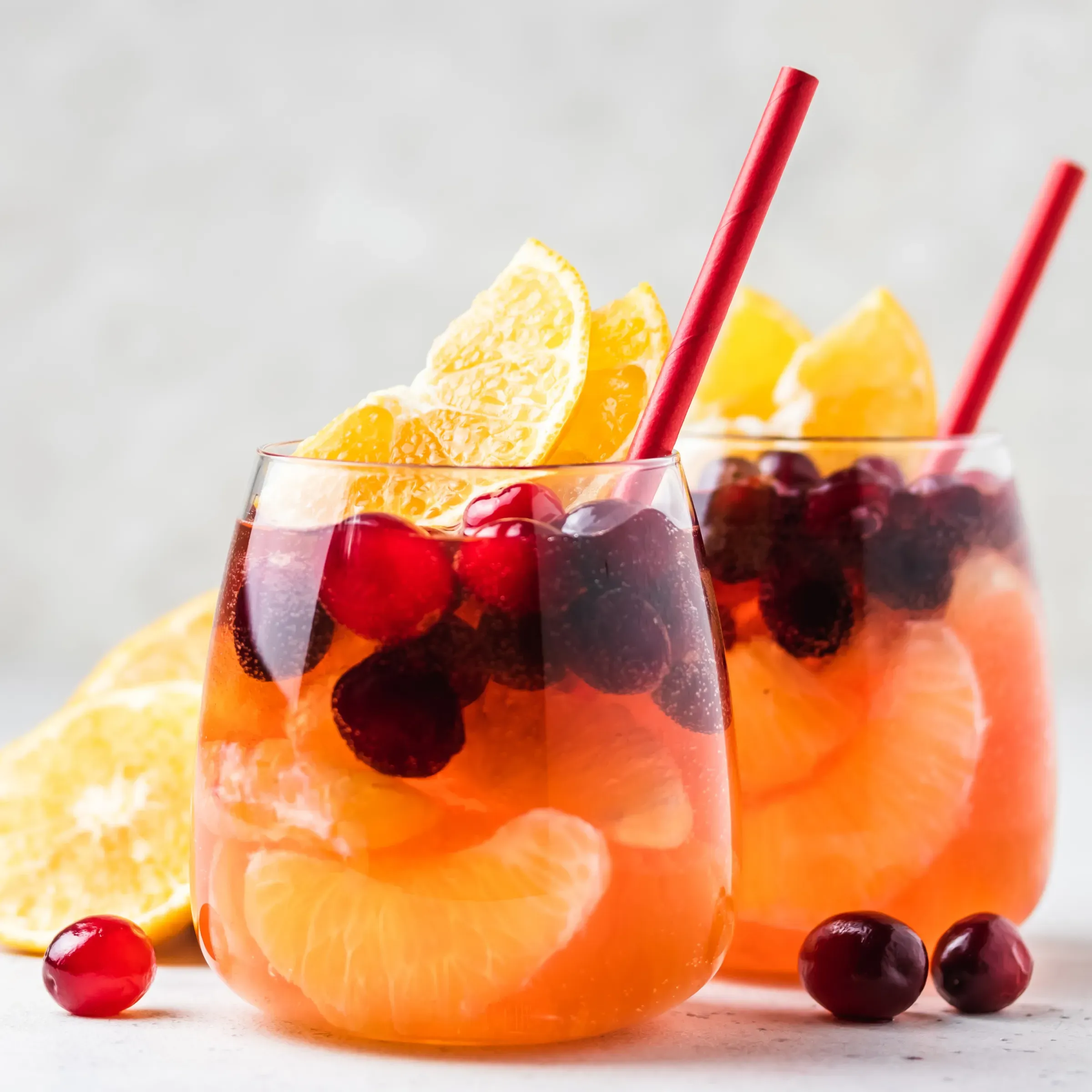 Zero-Proof Cranberry Orange Spritzer