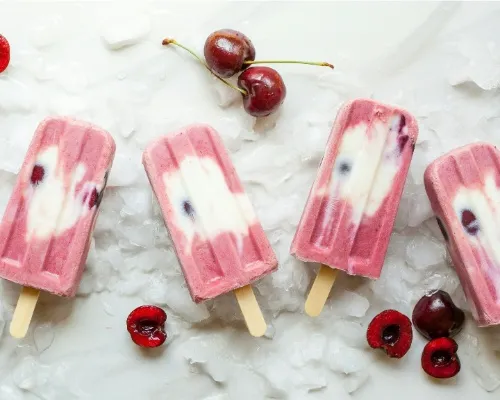 Add fresh fruit, chia aeeds and more to the popsicles