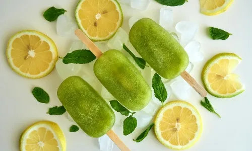 Cucumber-Mint Lime Pops