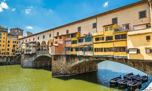 Ponte Vecchio over Arno River in Florence, Italy