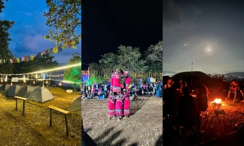 Participants at the fireflies camp engage in different activities