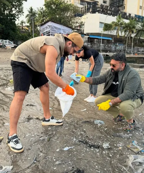 Cleaning the sands of plastic and other debris can be a task