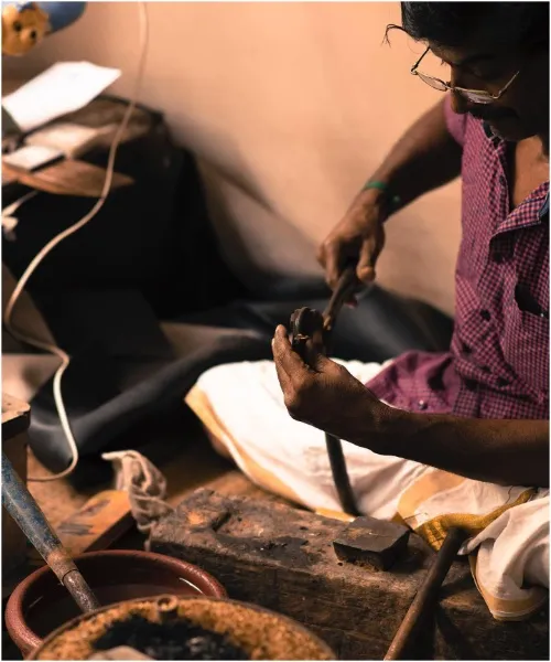 Each artisan makes the rings via a centuries-old craft tradition. 