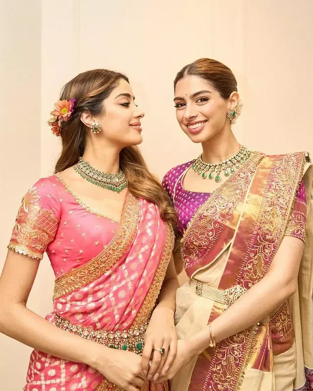 Khushi Kapoor Shines in South Indian Saree | Khushi Kapoor Shines in South  Indian Saree