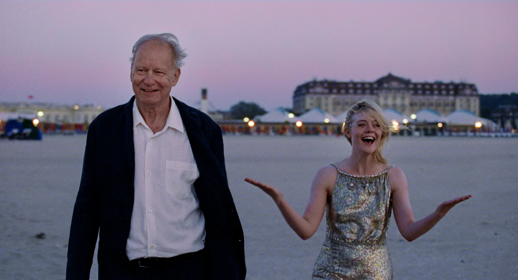stellan skarsgard and elle fanning in sentimental value