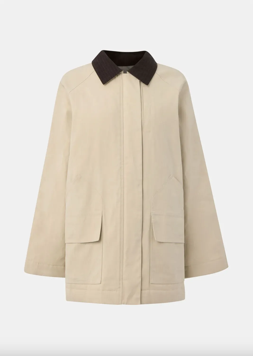 Neutral Fern Waxed Barn Jacket