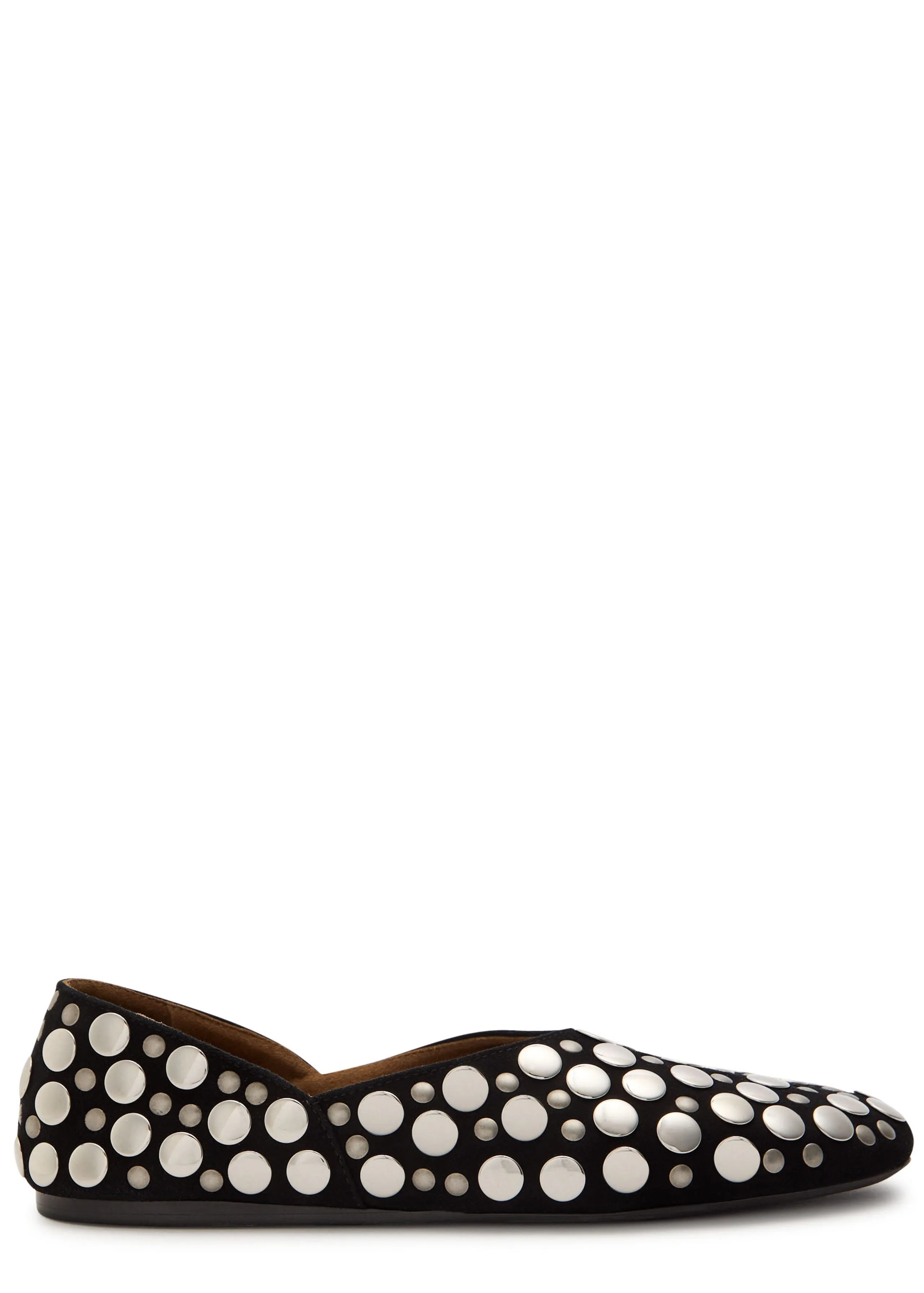 KHAITE Jane stud-embellished leather ballet flats