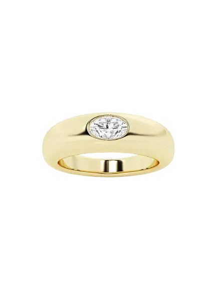 14K Yellow Gold Lab-Grown Diamond Ring